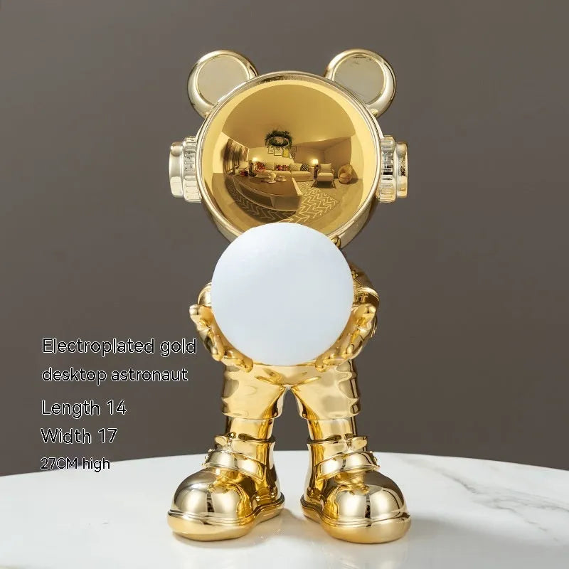 Desktop Space Bear Decoration Moon Night Light Home Decor - Bellarte Enchanté Desktop Space Bear Decoration Moon Night Light Home Decor